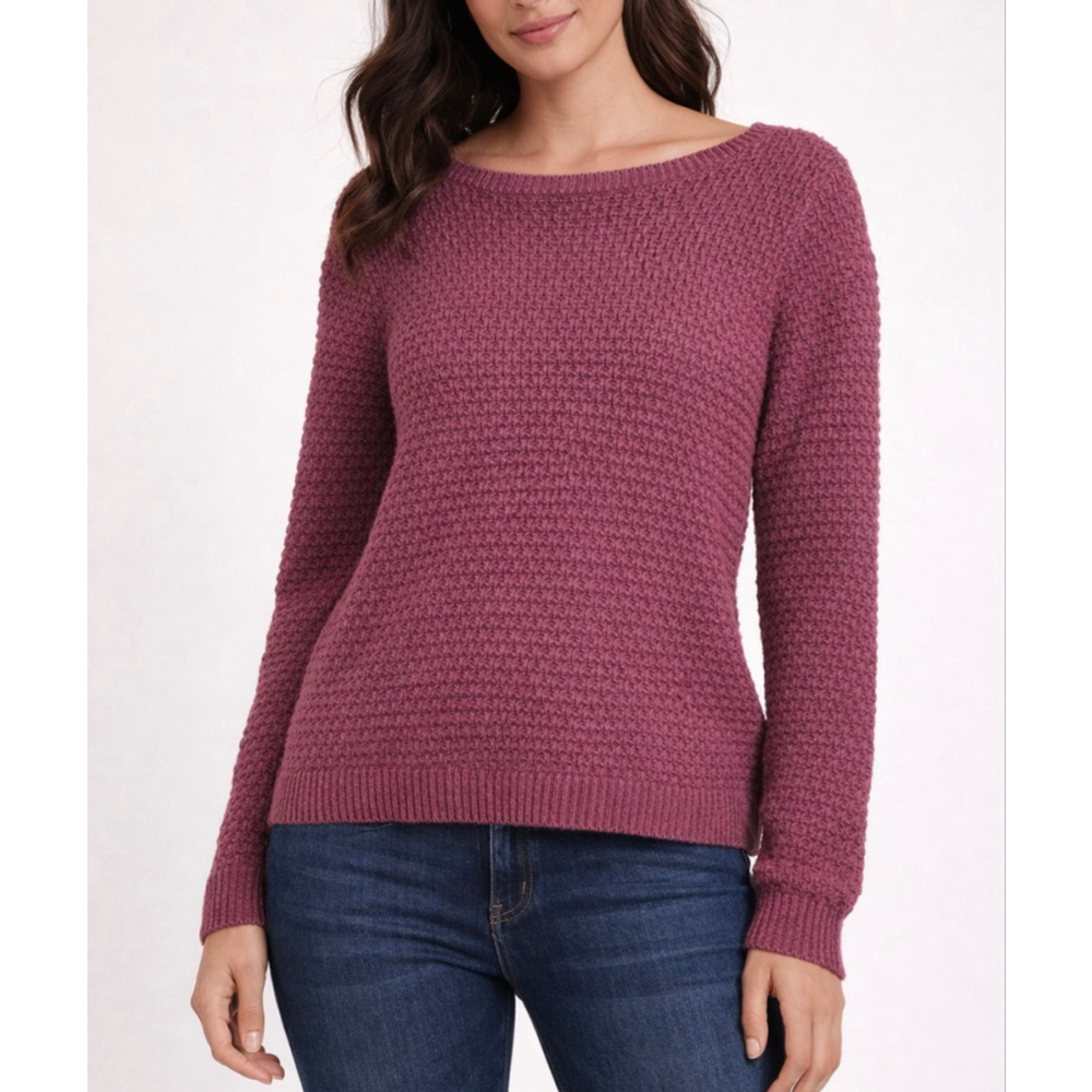 LOFT Maroon Crew Neck Sweater M